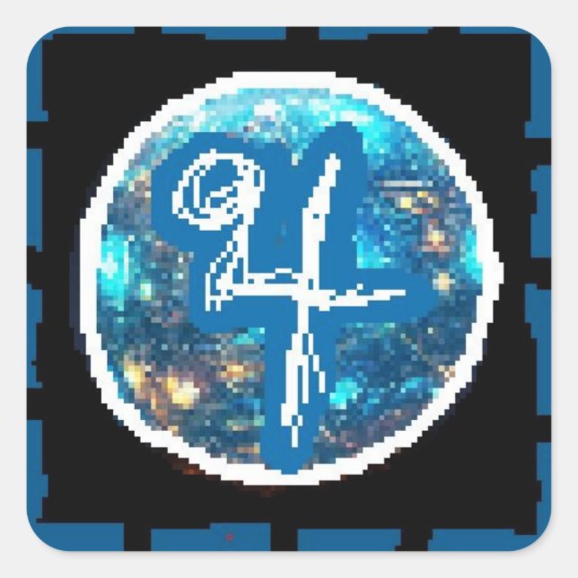 Jupiter Night Quadratischer Aufkleber (Vorderseite)