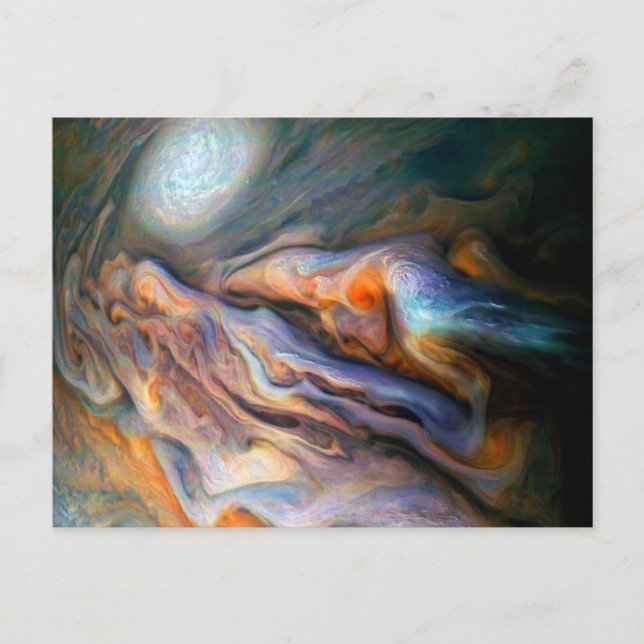 Jupiter Nord-Temperatgürtel wirbeln Wolken Postkarte (Vorderseite)