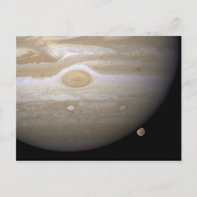 Jupiter occults Ganymede Postkarte (Vorderseite)