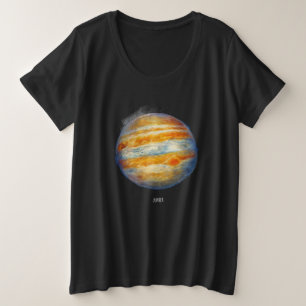 Jupiter Planet Artwork - Cosmic Space Illustration Große Größe T-Shirt