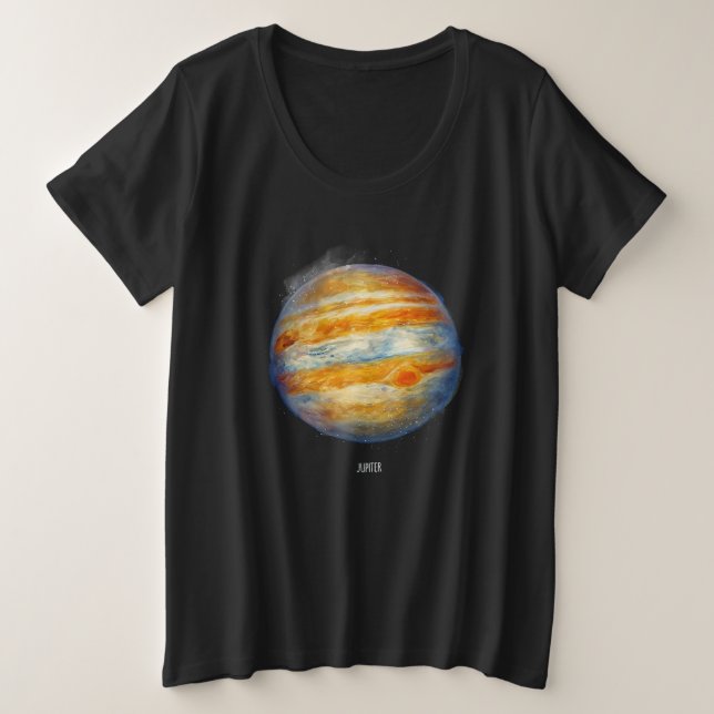 Jupiter Planet Artwork - Cosmic Space Illustration Große Größe T-Shirt (Design vorne)