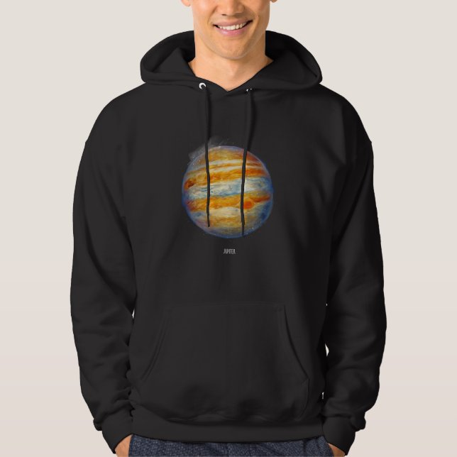 Jupiter Planet Artwork - Cosmic Space Illustration Hoodie (Vorderseite)
