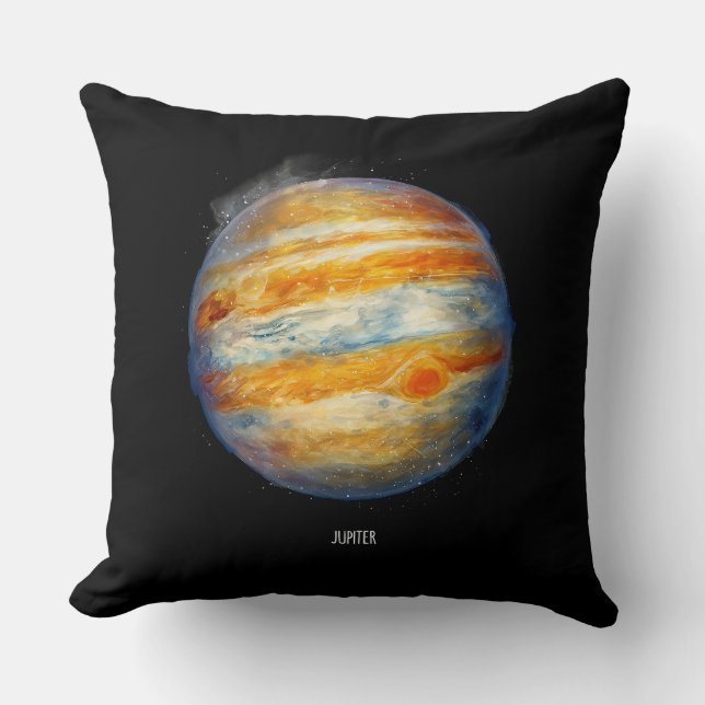 Jupiter Planet Artwork - Cosmic Space Illustration Kissen (Vorderseite)
