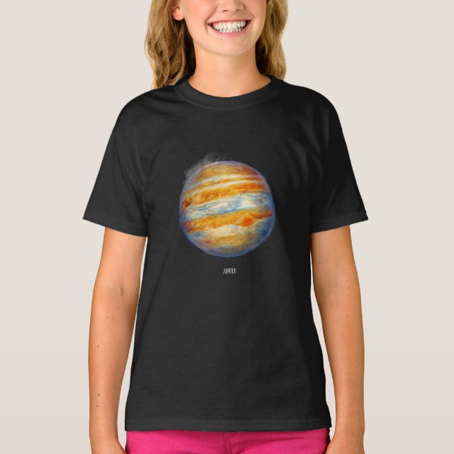 Jupiter Planet Artwork - Cosmic Space Illustration T-Shirt (Vorderseite)