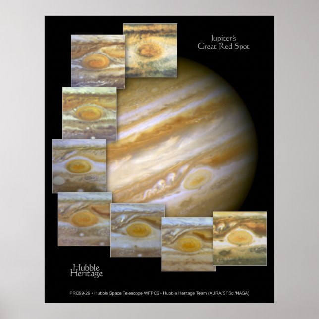 Jupiter Red Spot Hubble Telescope Foto Poster (Vorne)
