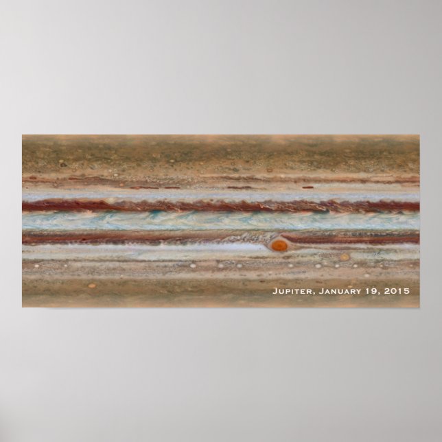 Jupiter Red Spot Nah-Up-Foto Poster (Vorne)