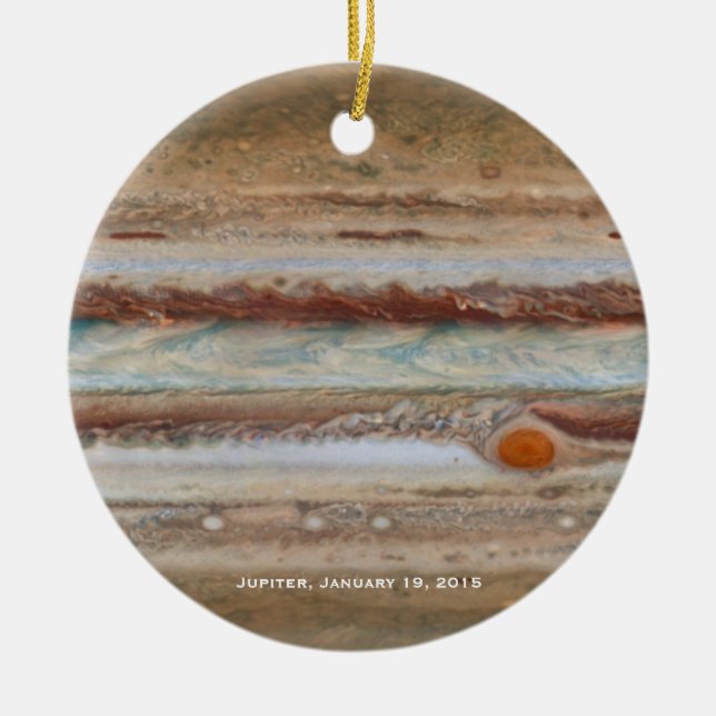 Jupiter Red Spot Nah-Up Fotograf Weihnachten Keramik Ornament (Vorne)