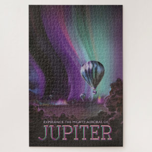 Jupiter Reise mit dem Heißluftballon unter den str Puzzle