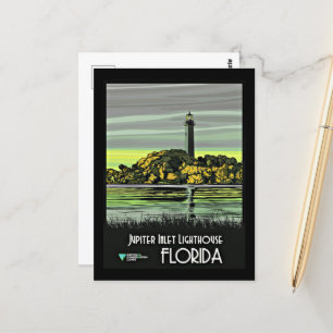 Jupiter, Reiseplakat aus Florida Postkarte