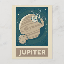 Jupiter Retro Galaxy Satellite Postkarte