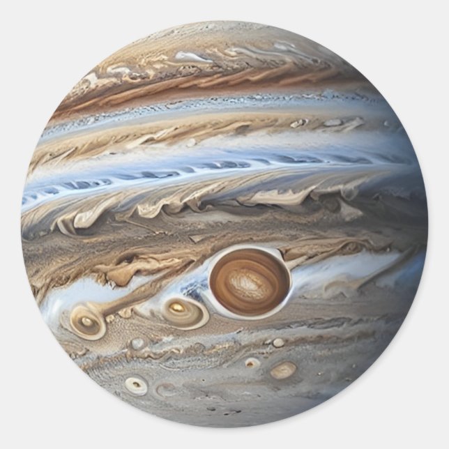 Jupiter Runder Aufkleber (Vorderseite)