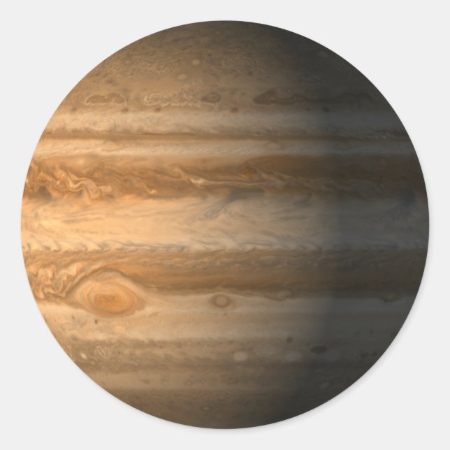 Jupiter Runder Aufkleber (Vorderseite)