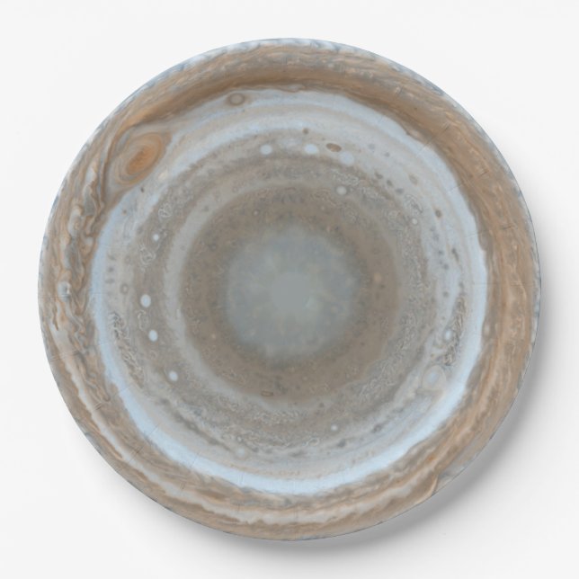 Jupiter South Pole - Farbkarte Pappteller (Vorderseite)