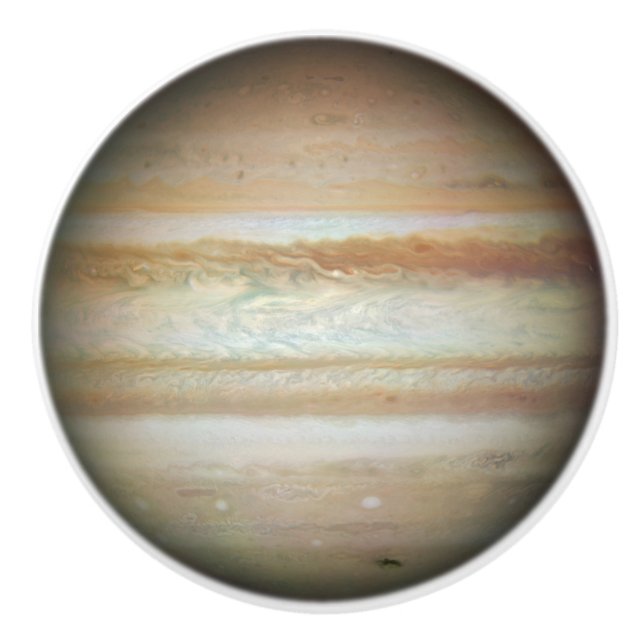 Jupiter Striped Solar System Planet Sagittarier Keramikknauf (Vorderseite)