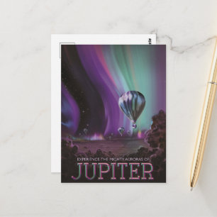 Jupiter Travel by Hot Air Ballon Bighty Auroras Postkarte