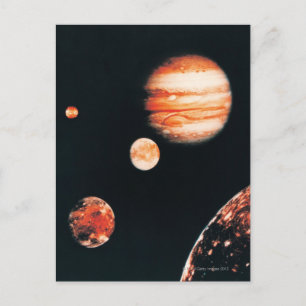Jupiter und die Galileo-Satelliten Postkarte