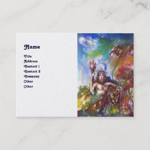 JUPITER UND LION , weißes Perlpapier Visitenkarte