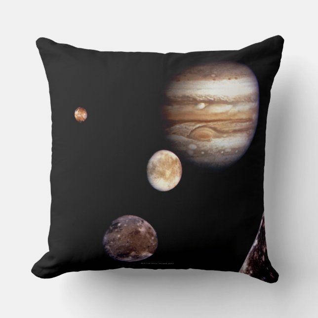Jupiter und seine Monde Kissen (Vorderseite)
