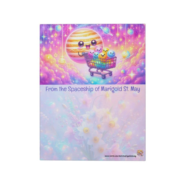 Jupiter und seine Monde Notizblock (Rotiert)