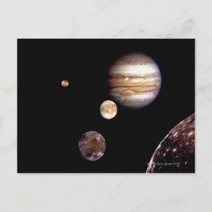 Jupiter und seine Monde Postkarte