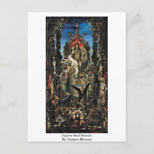 Jupiter und Semele von Gustave Moreau Postkarte
