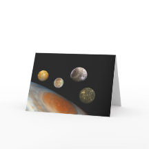 Jupiter und Vier Monde Galiläa Satellites