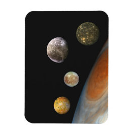 Jupiter und Vier Monde Galiläa Satellites Magnet