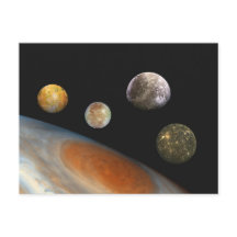 Jupiter und Vier Monde Galiläa Satellites