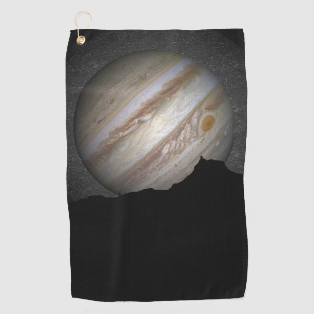 Jupiter Weltraum Golfhandtuch (Vorderseite)