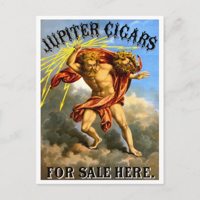 Jupiter Zigarren, 1868 Postkarte (Vorderseite)