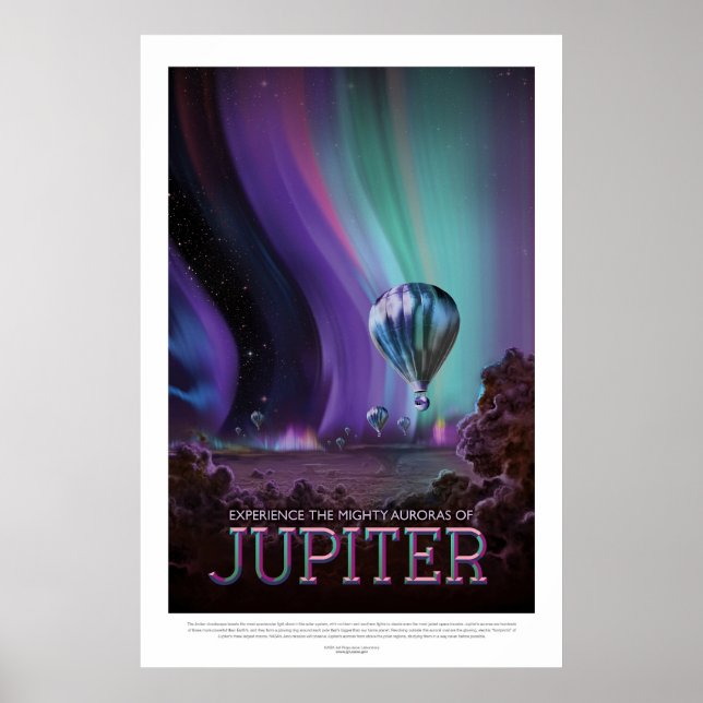 Jupiter | Zukunftsvisionen der NASA Poster (Vorne)