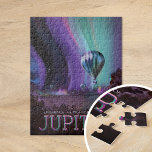 Jupiter | Zukunftsvisionen der NASA Puzzle<br><div class="desc">Ein Plakatdesign aus der Exoplanet Travel Bureau Reihe der NASA JPL: Visions of the Future stellen sich futuristische Reiseziele in der Galaxie vor. Karo aus der ganzen Serie für mehr Retro-Sci-Fi-Raum-Reise-Bilder. Credit NASA/JPL-Caltech. Verwenden Sie die Entwurfstools,  um einen benutzerdefinierten Text hinzuzufügen oder das Bild zu personalisieren.</div>