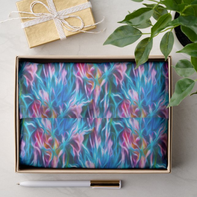 Jupiterianische Nachtflora in der Dämmerung Seidenpapier (Geschenk)