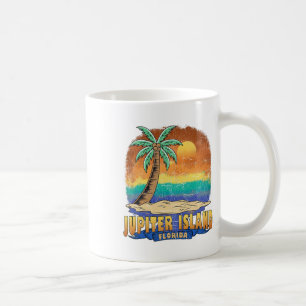 Jupiterinsel Florida Vintages zerrüttetes Souvenir Kaffeetasse
