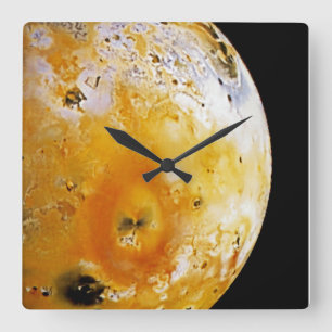 Jupitermond Io Quadratische Wanduhr