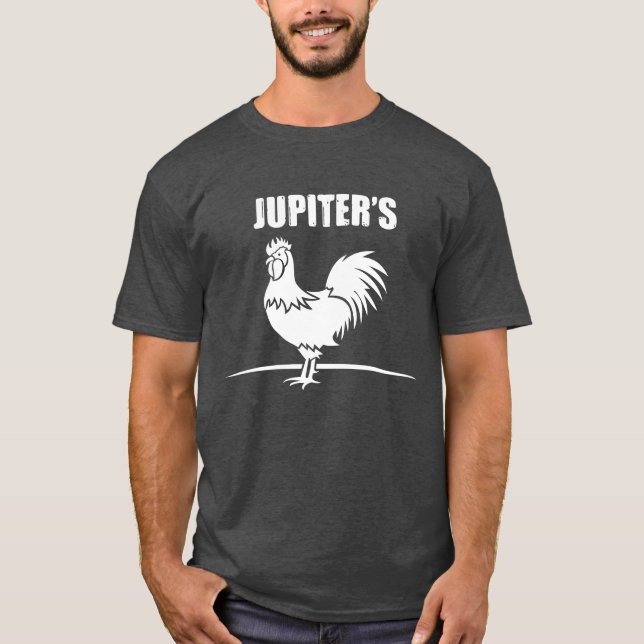 Jupiters… das T-Shirt der Hahn-Männer (dunkel) (Vorderseite)