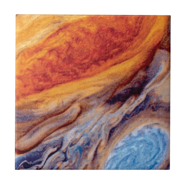 Jupiter's Great Red Spot - NASA Voyager Foto Fliese (Vorderseite)