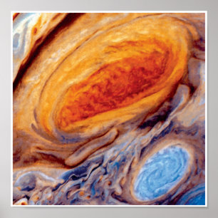 Jupiter's Great Red Spot - NASA Voyager Foto Poster