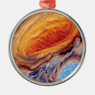 Jupiter's Great Red Spot - NASA Voyager Foto Silbernes Ornament