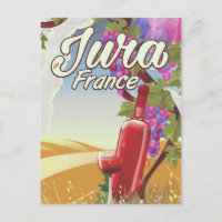 Jura Frankreich Weinberg Reiseplakat