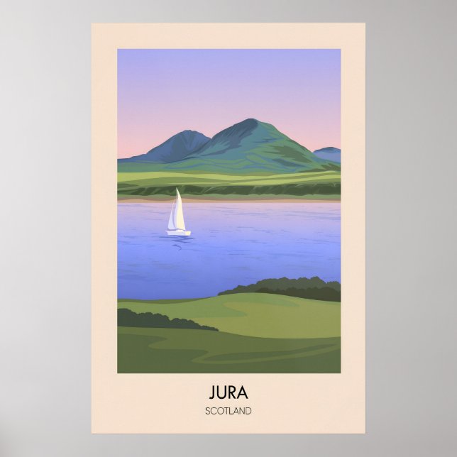 Jura Schottland Reiseplakat Poster (Vorne)