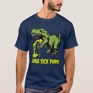 Jura Sick Park - dinosaure drôle et vomi T-Shirt