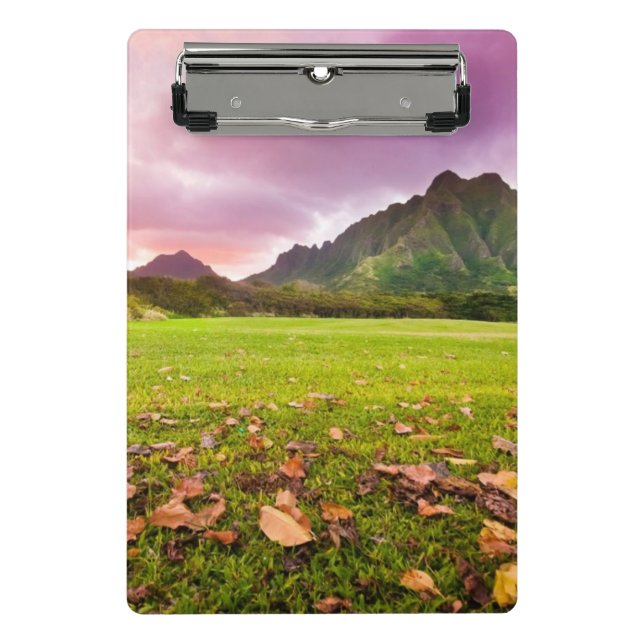 Jurasonnenuntergang Mini Klemmbrett (Vorderseite)