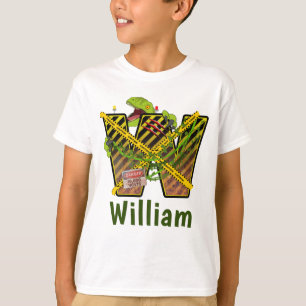 Jurassic Alphabet   Individuelle Name des Anfangss T-Shirt