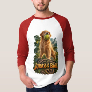 Jurassic Bark Golden Retriever T-Shirt