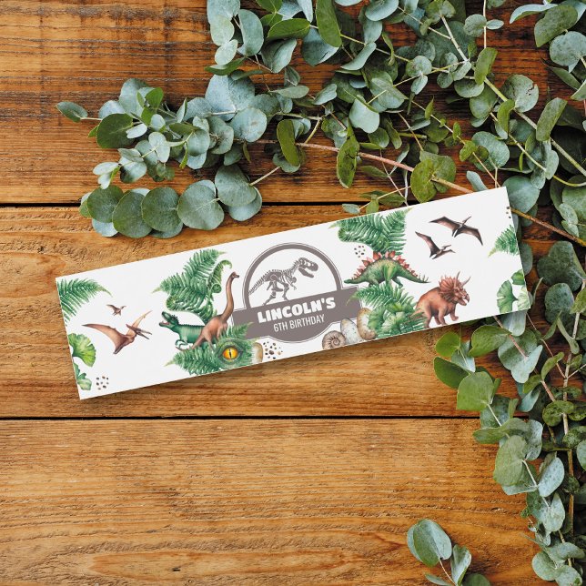 Jurassic Birthday Wasserflaschenetikett (Von Creator hochgeladen)