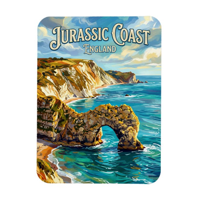 Jurassic Coast England Magnet (Vertikal)