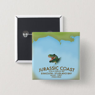 Jurassic Coast England Südküste Reiseposter Button