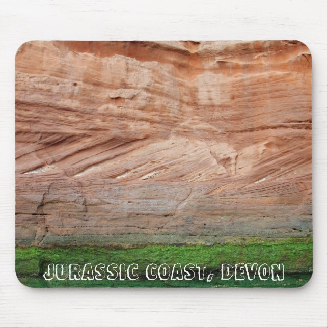 Jurassic Coast red rocks, Devon, England Mousepad (Vorne)