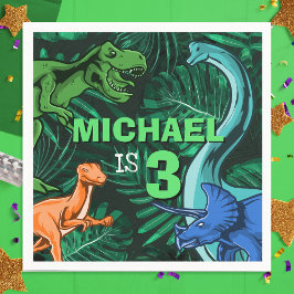 Jurassic Dino Dinosaurier - individuell anpassbare Serviette